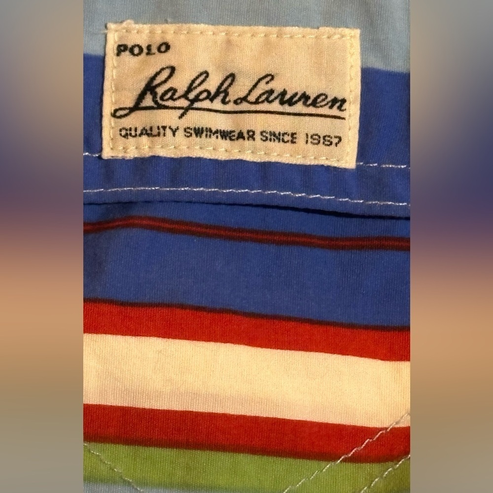 Polo by Ralph Lauren Multicolor Striped swimming trunks, size L. - Picture 9 of 14